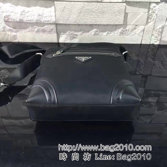 普拉達PRADA原單 0014克色韓國布配皮官網同步 PRADA單肩斜挎包 PHY1172